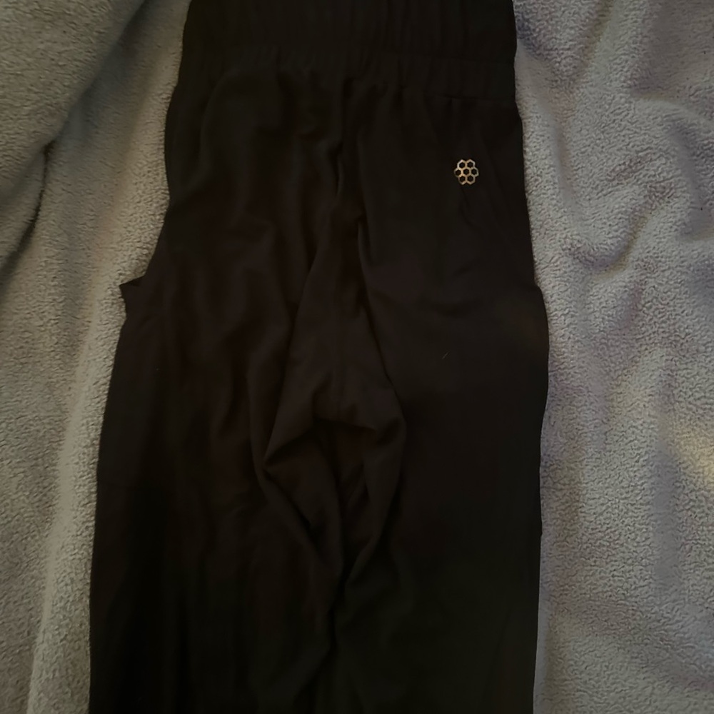 honey cut black dance joggers